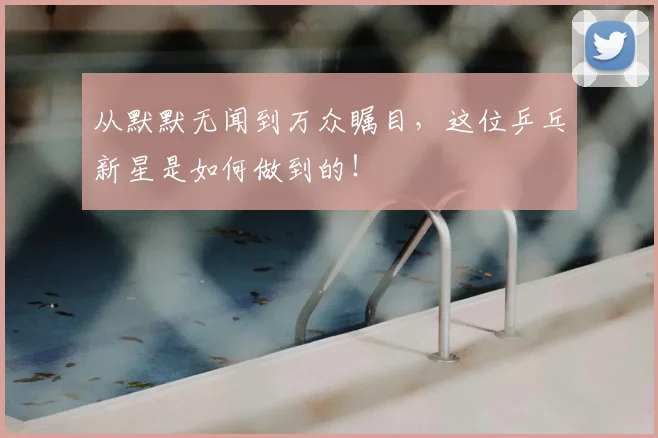 从默默无闻到万众瞩目，这位乒乓新星是如何做到的！